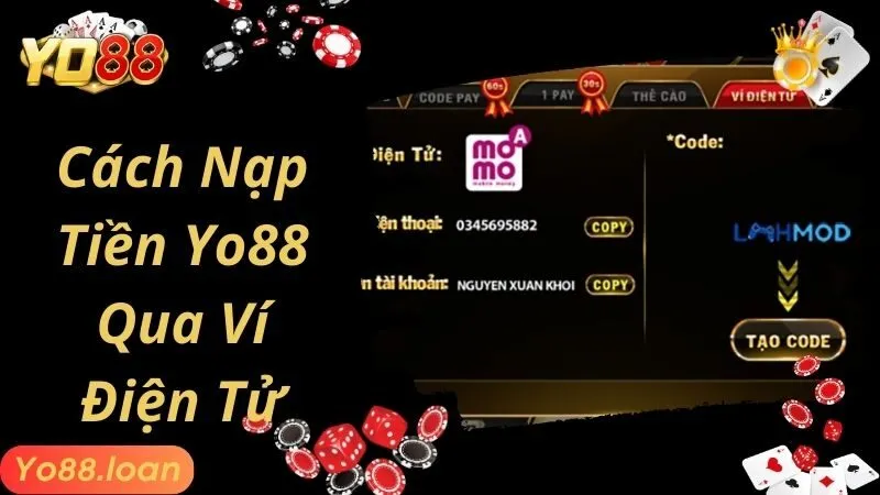 Cách nạp tiền Yo88 thông qua ví điện tử siêu tốc