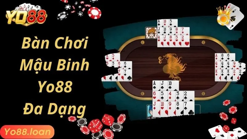 Cung cấp nhiều bàn chơi đa dạng mức cược tại game Mậu Binh Yo88