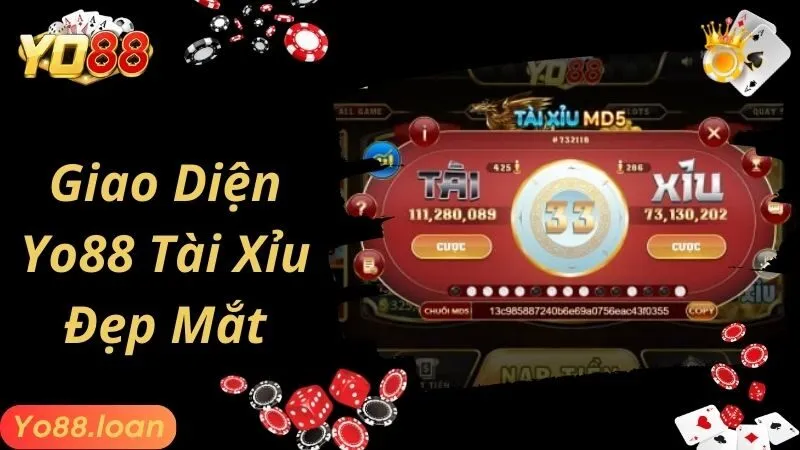 Giao diện Yo88 tài xỉu đẹp mắt và độc đáo